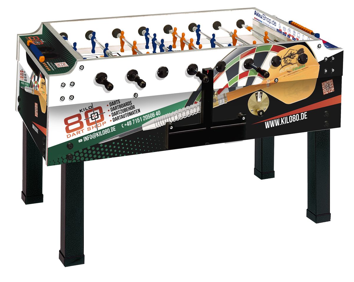 Wetterfester Garlando Olympic Outdoor Kicker mit Firmenlogo